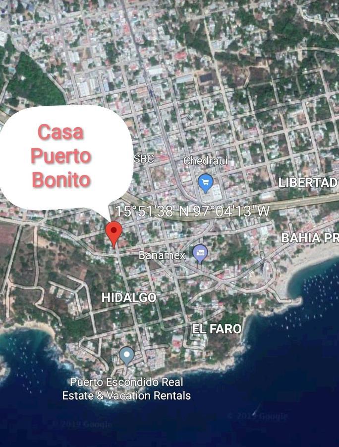 Casa Puerto Bonito & Private Coworking Hotel Puerto Escondido  Buitenkant foto